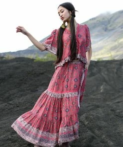 Tulle And Batiste Bottoms Amira Wrap Skirt - Scarlet - Preorder