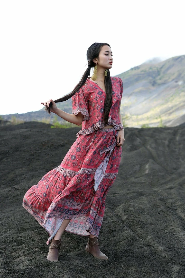 Tulle And Batiste Bottoms Amira Wrap Skirt - Scarlet - Preorder 3 Tulle And Batiste Bottoms Amira Wrap Skirt - Scarlet - Preorder