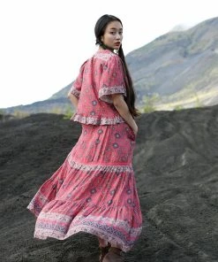 Tulle And Batiste Bottoms Amira Wrap Skirt - Scarlet - Preorder