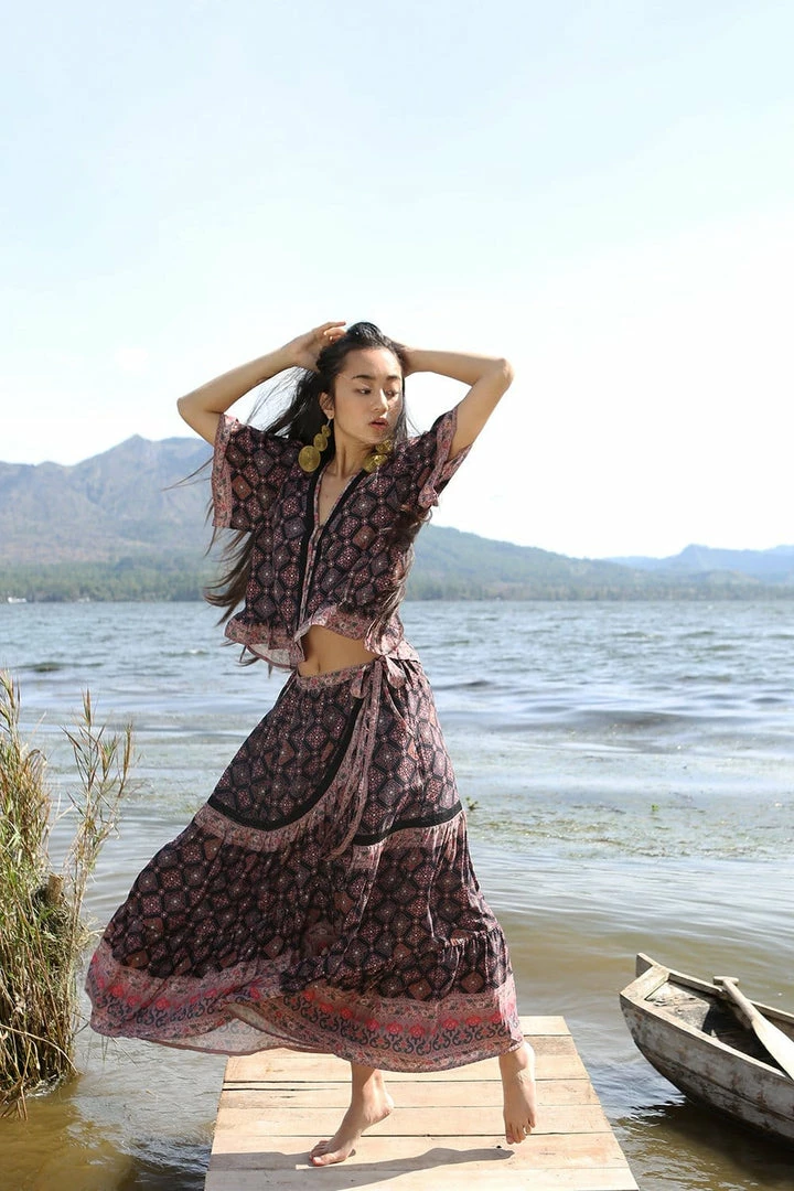 Tulle And Batiste Amira Crop Top - Moonless Night - Preorder Black Dresses 1 Tulle And Batiste Amira Crop Top - Moonless Night - Preorder Black Dresses