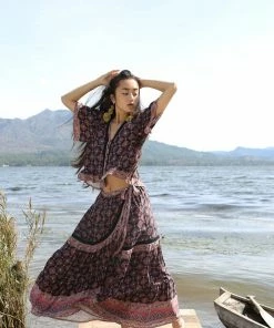 Gypsy And Wolf Amira Wrap Skirt - Moonless Night - Preorder Maxi Skirts 7 Gypsy And Wolf Amira Wrap Skirt - Moonless Night - Preorder Maxi Skirts