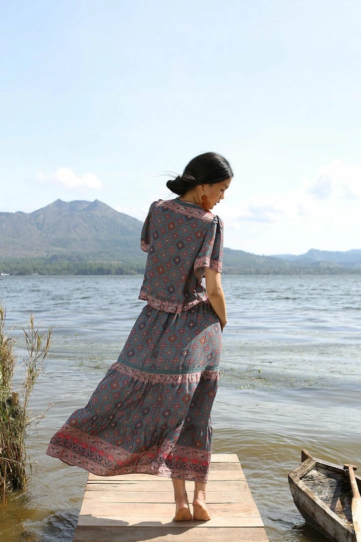 Tulle And Batiste Bottoms Amira Wrap Skirt - Teal - Preorder 4 Tulle And Batiste Bottoms Amira Wrap Skirt - Teal - Preorder