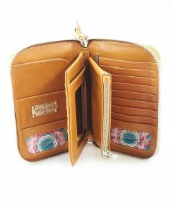 MAHIYA Boho Leather Aphrodite Wallet - Black/Tan