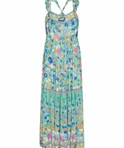 Arnhem Dresses Sophia Strappy Midi - Green Cove