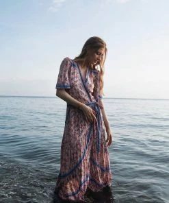 Tulle And Batiste Brenda Wrap Maxi Dress - Dawn Pink - Preorder Dresses