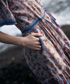 Tulle And Batiste Brenda Wrap Maxi Dress - Lavender Grey - Preorder 16 Tulle And Batiste Brenda Wrap Maxi Dress - Lavender Grey - Preorder