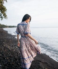 Tulle And Batiste Brenda Wrap Maxi Dress - Lavender Grey - Preorder 17 Tulle And Batiste Brenda Wrap Maxi Dress - Lavender Grey - Preorder