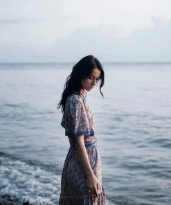 Tulle And Batiste Brenda Wrap Maxi Dress - Lavender Grey - Preorder 18 Tulle And Batiste Brenda Wrap Maxi Dress - Lavender Grey - Preorder