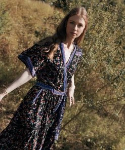 Tulle And Batiste Dresses Brenda Wrap Maxi Dress - Moonless Night - Preorder 15 Tulle And Batiste Dresses Brenda Wrap Maxi Dress - Moonless Night - Preorder