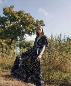 Tulle And Batiste Dresses Brenda Wrap Maxi Dress - Moonless Night - Preorder 16 Tulle And Batiste Dresses Brenda Wrap Maxi Dress - Moonless Night - Preorder