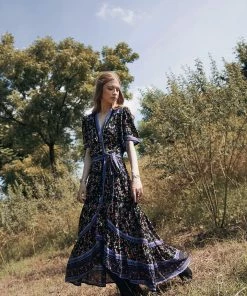 Tulle And Batiste Dresses Brenda Wrap Maxi Dress - Moonless Night - Preorder 17 Tulle And Batiste Dresses Brenda Wrap Maxi Dress - Moonless Night - Preorder