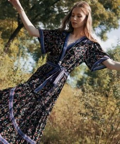 Tulle And Batiste Dresses Brenda Wrap Maxi Dress - Moonless Night - Preorder 19 Tulle And Batiste Dresses Brenda Wrap Maxi Dress - Moonless Night - Preorder