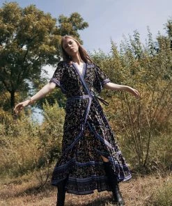 Tulle And Batiste Dresses Brenda Wrap Maxi Dress - Moonless Night - Preorder 20 Tulle And Batiste Dresses Brenda Wrap Maxi Dress - Moonless Night - Preorder