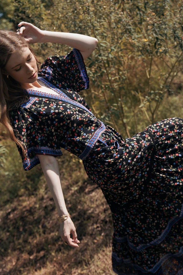 Tulle And Batiste Dresses Brenda Wrap Maxi Dress - Moonless Night - Preorder 11 Tulle And Batiste Dresses Brenda Wrap Maxi Dress - Moonless Night - Preorder