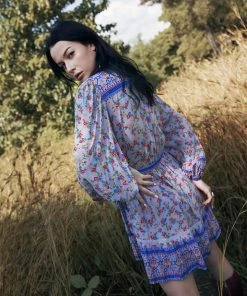 Tulle And Batiste Dresses Brenda Wrap Mini Dress - Lavender Grey - Preorder 10 Tulle And Batiste Dresses Brenda Wrap Mini Dress - Lavender Grey - Preorder