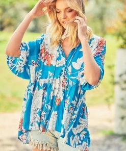 Jaase Chloe Top - Blue Iris