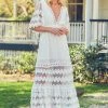 Jaase Bungalow Maxi Dress - White Embroidered