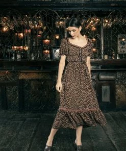 Tulle And Batiste Carol Midi Dress - Brunette - Preorder