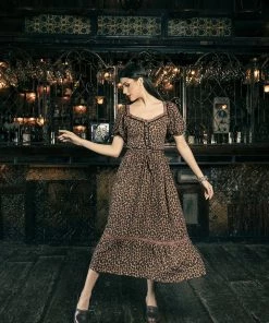 Tulle And Batiste Carol Midi Dress - Brunette - Preorder