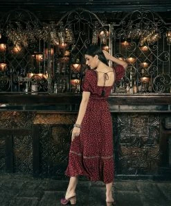 Tulle And Batiste Dresses Carol Midi Dress - Tango Red - Preorder