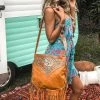MAHIYA Boho Leather Dusky Bag - Tan