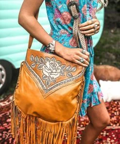 MAHIYA Boho Leather Dusky Bag - Tan