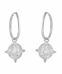 MIDSUMMER STAR Devine Talisman Moonstone Sleepers Jewellery