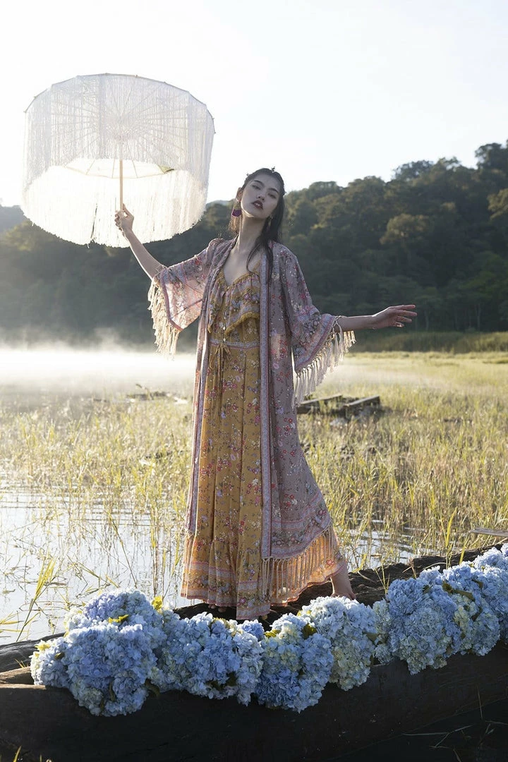 Tulle And Batiste Phoenix Robe - Warm Taupe - Preorder 1 Tulle And Batiste Phoenix Robe - Warm Taupe - Preorder