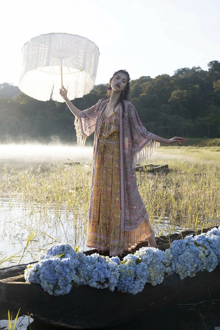 Tulle And Batiste Phoenix Robe - Warm Taupe - Preorder 2 Tulle And Batiste Phoenix Robe - Warm Taupe - Preorder