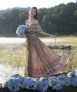 Tulle And Batiste Eden Gown - Golden Olive - Preorder