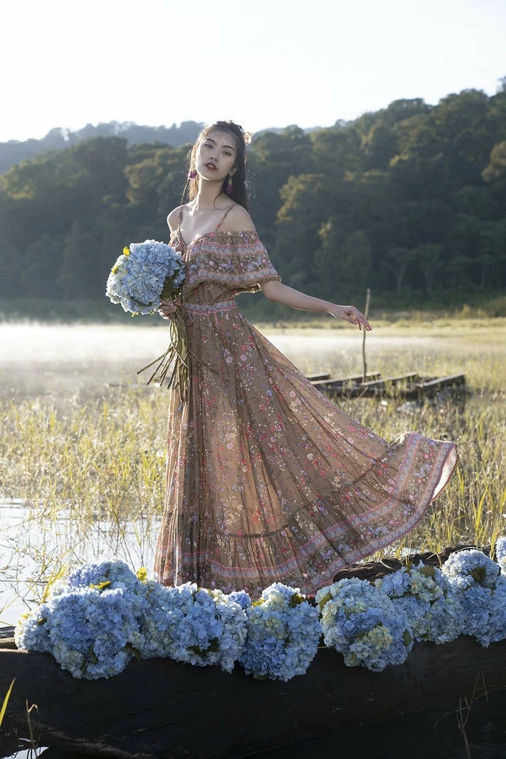 Tulle And Batiste Eden Gown - Golden Olive - Preorder 1 Tulle And Batiste Eden Gown - Golden Olive - Preorder