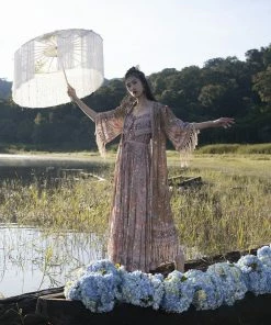 Tulle And Batiste Kimono | Duster Phoenix Robe - Golden Olive - Preorder 7 Tulle And Batiste Kimono | Duster Phoenix Robe - Golden Olive - Preorder