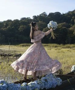 Tulle And Batiste Eden Gown - Warm Taupe - Preorder