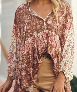 Jaase Tops Chloe Top - Flower Fields