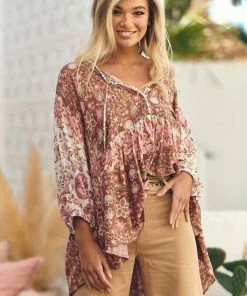 Jaase Tops Chloe Top - Flower Fields