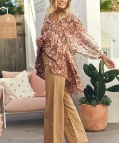 Jaase Tops Chloe Top - Flower Fields