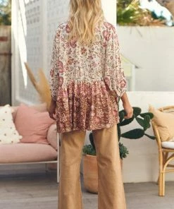 Jaase Tops Chloe Top - Flower Fields