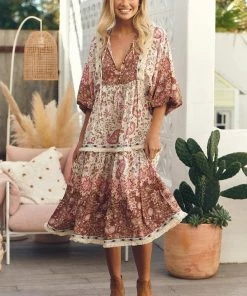 Jaase Dresses Palace Midi Dress - Flower Fields 23 Jaase Dresses Palace Midi Dress - Flower Fields