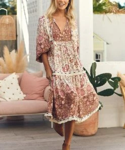 Jaase Dresses Palace Midi Dress - Flower Fields 24 Jaase Dresses Palace Midi Dress - Flower Fields