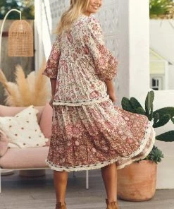 Jaase Dresses Palace Midi Dress - Flower Fields 16 Jaase Dresses Palace Midi Dress - Flower Fields