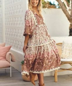 Jaase Dresses Palace Midi Dress - Flower Fields 20 Jaase Dresses Palace Midi Dress - Flower Fields