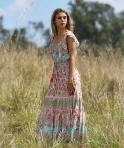 Tulle And Batiste Dresses Hannah Maxi Dress - Lotus