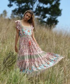 Tulle And Batiste Hannah Maxi Dress - Lotus - Preorder Dresses