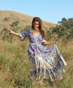 Tulle And Batiste Dresses Havillah Maxi Dress - Lapis Lazuli - Preorder