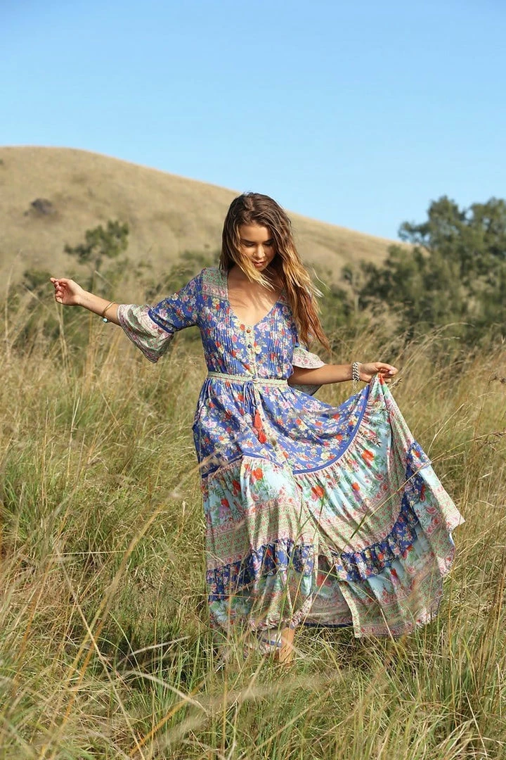 Tulle And Batiste Dresses Havillah Maxi Dress - Lapis Lazuli - Preorder 1 Tulle And Batiste Dresses Havillah Maxi Dress - Lapis Lazuli - Preorder