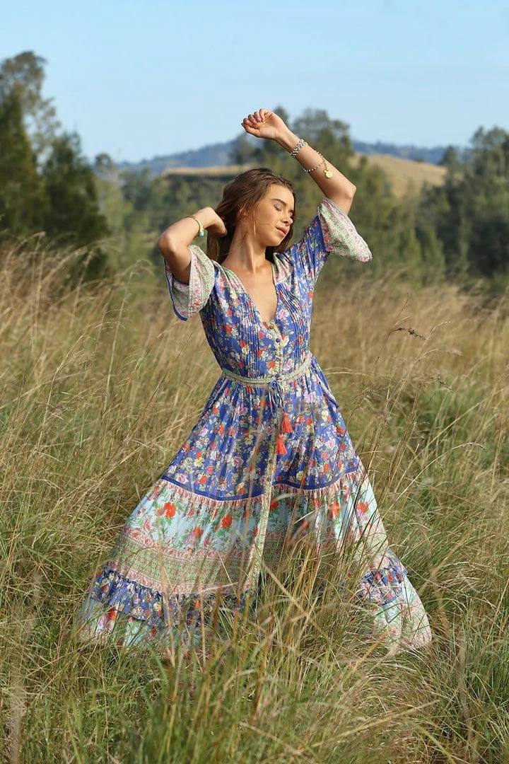 Tulle And Batiste Dresses Havillah Maxi Dress - Lapis Lazuli - Preorder 3 Tulle And Batiste Dresses Havillah Maxi Dress - Lapis Lazuli - Preorder