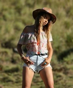 Tulle And Batiste Tops Hosannah Frill Top - Lotus - Preorder