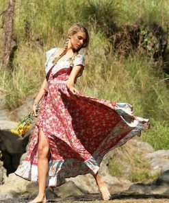 Tulle And Batiste Dresses Hosannah Maxi Dress - Rococco Red - Preorder