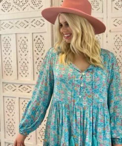 CELESTIAL GYPSY Holly Swing Dress - Turquoise Dresses 14 CELESTIAL GYPSY Holly Swing Dress - Turquoise Dresses