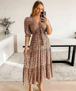 EBBY AND I Leopard Maxi Dress - Jungle Dresses